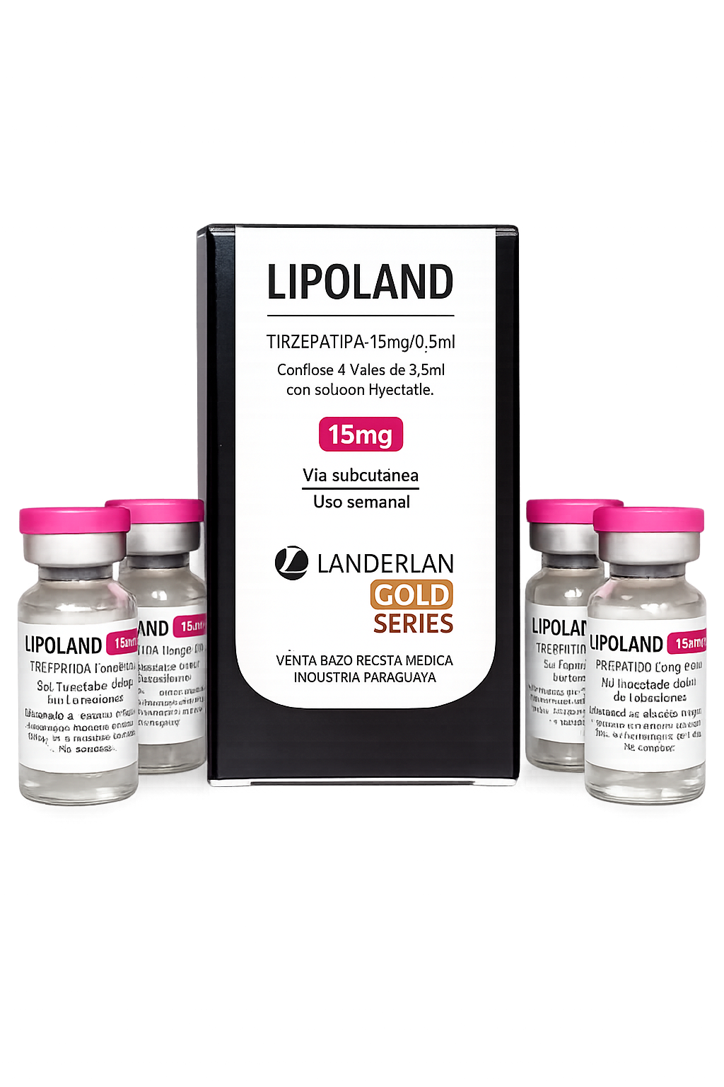 Lipoland Tirzepatida 15mg – Kit 4 Frascos
